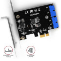 Axagon PCEU-034VL interface cards/adapter Internal USB 3.2 Gen 1 (3.1 Gen 1)