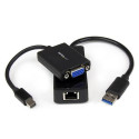 StarTech.com Lenovo ThinkPad X1 Carbon VGA and Gigabit Ethernet Adapter Kit - MDP to VGA - USB 3.0 t