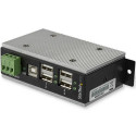 StarTech.com 4 Port USB 2.0 Hub - Metal Industrial USB-A Hub (4x USB-A) with ESD & Surge Protect