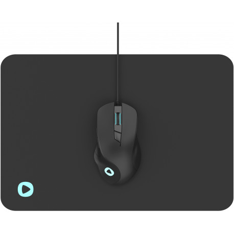 Platinet hiir PMOM010 + hiirematt, must (45571)