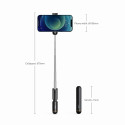 Baseus Ultra mini Telescopic Selfie Stick with remote control and Bluetooth White (SUDYZP-G02)