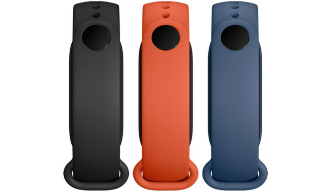 Xiaomi Mi Band 5/6 ремешок для часов, black/orange/blue