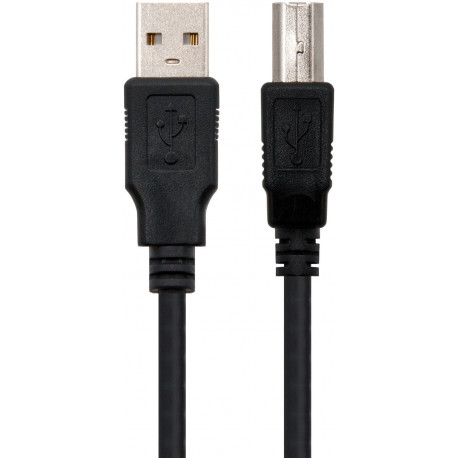 NanoCable kaabel USB-A - USB-B 1,8m, must (10.01.0103BK)