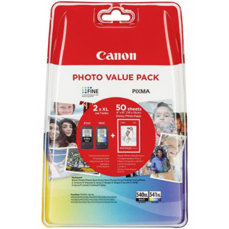 Canon чернила + фотобумага PG540XL/CL541XL Value Pack, черный/цветной