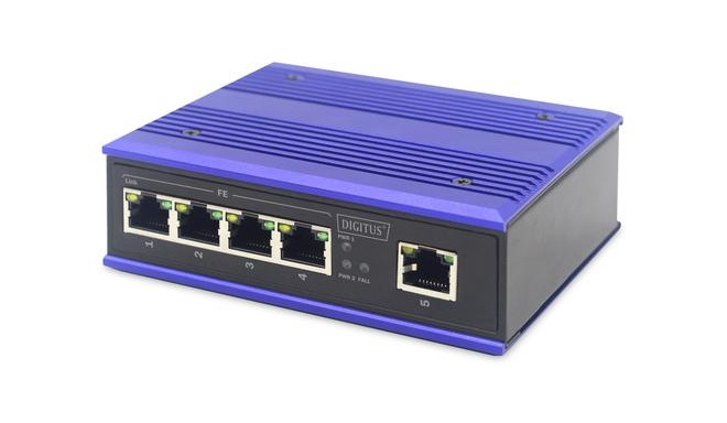 ASSMANN Electronic DN-650105 network switch Fast Ethernet (10/100) Black, Blue