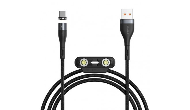 Baseus Zinc Magnetic Safe mobile phone cable Black 1 m USB A USB C
