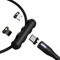 Baseus Zinc Magnetic Safe mobile phone cable Black 1 m USB A USB C
