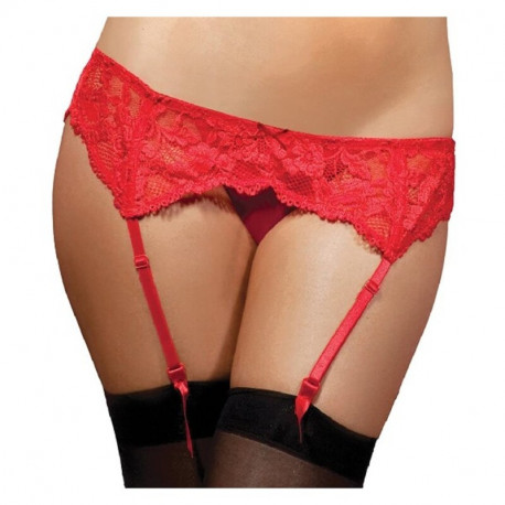Suspender Seven Til Midnight 9555 Red S/M