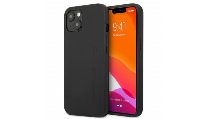 AMG AMHCP13LDOLBK Leather Back Case For Apple iPhone 13 Black