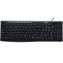 Logitech K200 Wired keyboard, USB, RU, Black