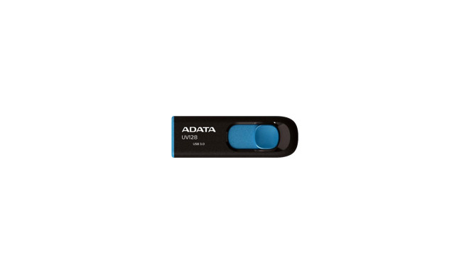 ADATA 64GB USB-mälupulk UV128 USB 3.0 must/sinine