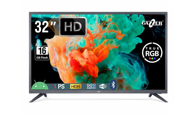 TV Set|GAZER|32"|Smart/HD|1366x768|Wireless LAN|Bluetooth|Android|Graphite|TV32-HS2G