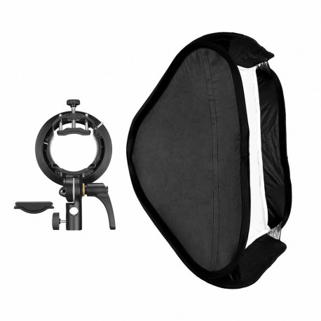 Godox S2 type Bracket Bowens + Softbox 60x60cm
