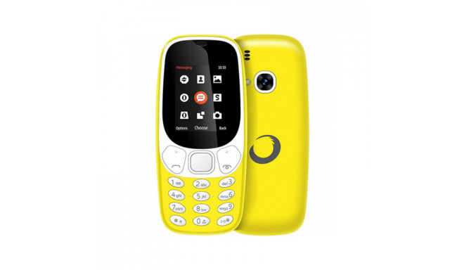 Mobile phone BRIGMTON 224388 Bluetooth Dual SIM Micro SD 1.7" Yellow Rechargeable lithium battery