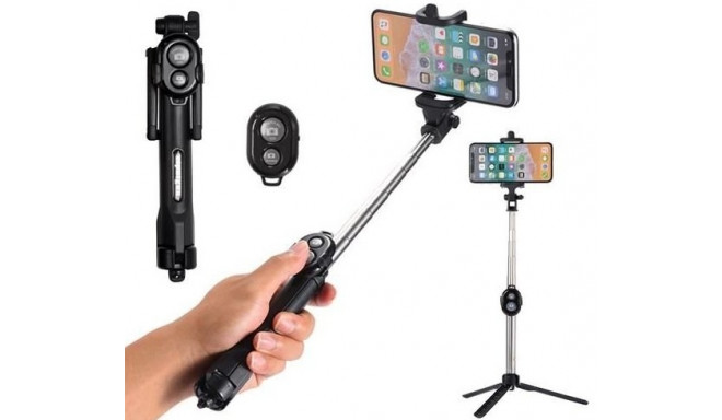 RoGer Selfie Stick + Tripod Statnis ar Bluetooth Tālvadības pulti