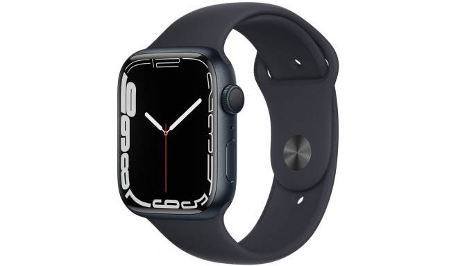 Apple Watch 7 GPS 45mm Sport Band, midnight (MKN53EL/A)
