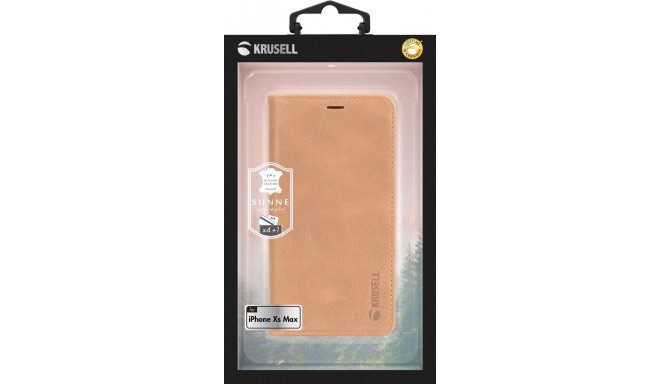 Krusell Sunne 4 Card FolioWallet Apple iPhone XS Max vintage nude