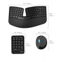 Microsoft Sculpt Ergonomic Desktop keyboard RF Wireless Danish Black