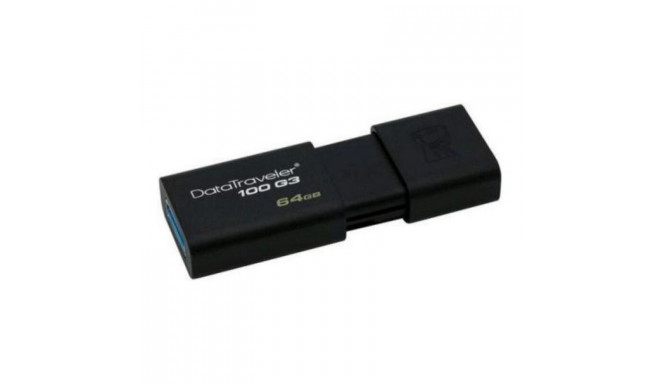 Mälupulk Kingston FAELAP0304 DT100G3 64 GB USB 3.0 Must 64 GB USB-pulk