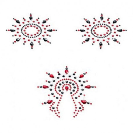 Komplekt Gloria, must ja punane Mystim (3 pcs)