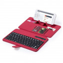 Bluetooth Keyboard with Support for Mobile Device 145739 (Red)