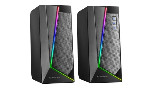 Mars Gaming MS7 Bluetooth Stereo Speakers / 20W / 3.5mm Audio / RGB