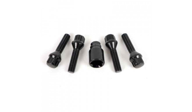 Vargusvastased kruvid OMP OMPS09851201 M12 x 1,25 4 uds Must