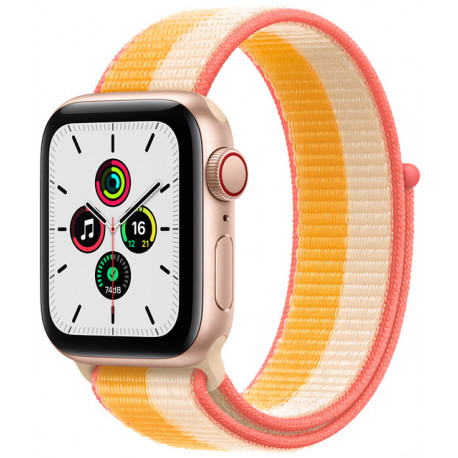 Apple Watch SE GPS + Cellular 40mm Sport Loop, gold/maize/white (MKQY3EL/A)