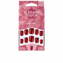 ELEGANT TOUCH POLISHED COLOUR 24 nails with glue squoval #rich red