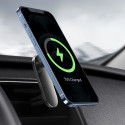 Baseus magnetic car phone holder wireless Qi charger 15 W (MagSafe compatible for iPhone) black (WXJ