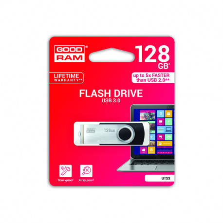 Mälupulk GOODRAM USB 3.2 Gen 1 UTS3 128GB, must