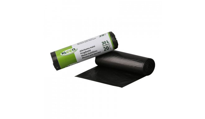 Prügikotid Multipack 30L, 20tk, 10mic, HDPE, 50x60cm, must 30