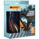 CANYON Gaming headset 3.5mm jack with adjustable microphone and volume control, with 2in1 3.5mm adap