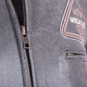 Leather Moto Jacket BOS 2058 Vintage Grey