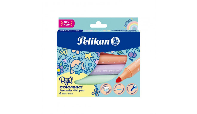 Pelikan Фломастеры, Colorella, пастель, 6 цветов