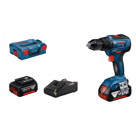 Akutrell GSR 18V-55, 2x4.0Ah, GAL 18V-40, 0-450 / 0-1.750 min.-1
