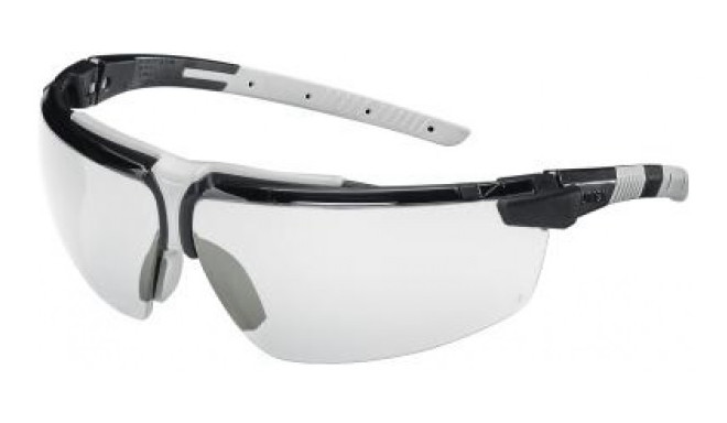 Safety glasses Uvex i-3, clear lens, supravision excellence (anfi scratch, anti fog) coating,  black