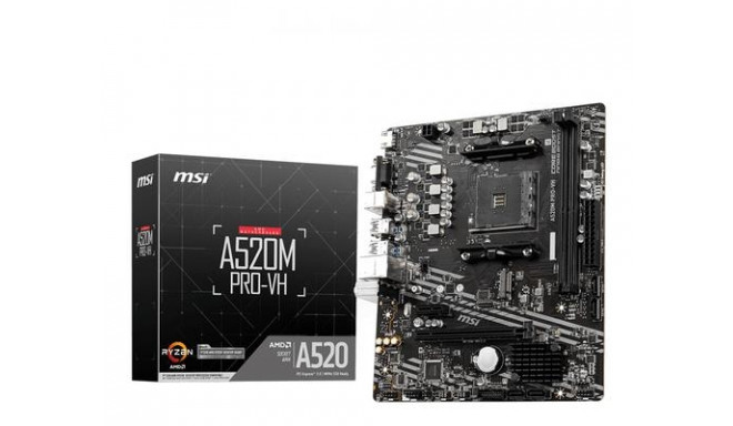 MSI A520M PRO-VH motherboard AMD A520 Socket AM4 micro ATX