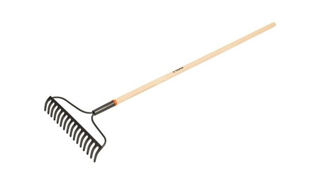 Bow rake with 16 steel tines, wooden shaft, 137cm Truper®