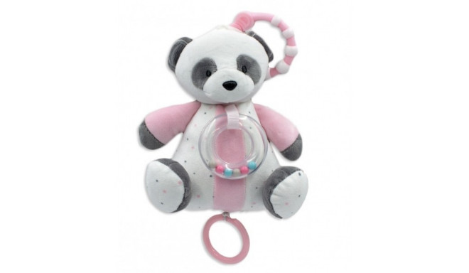 Panda music box pink 18 cm