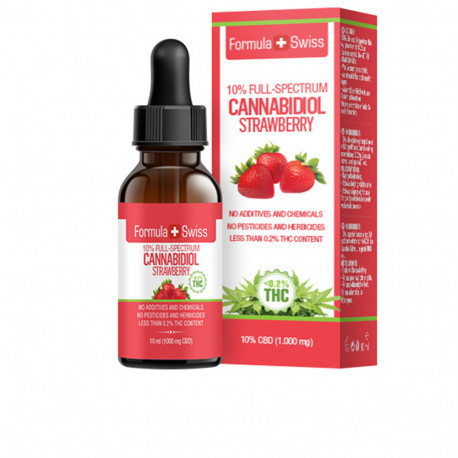 FORMULA SWISS CANNABIDIOL drops 10% CBD strawberry oil 1000mg