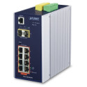 IP30 Industrial L2+/L4 8-Port 1000T 802.3at PoE + 2-Port 1G/2.5G SFP Full Managed Switch (-40 to 75 