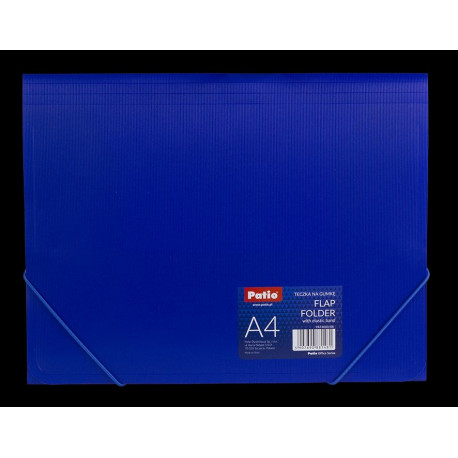 Kummiga mapp PATIO A4, 0,45mm, sinine