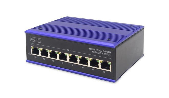 ASSMANN Electronic DN-651119 network switch Gigabit Ethernet (10/100/1000) Black, Blue