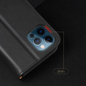Dux Ducis Hivo Genuine Leather Bookcase type case for iPhone 12 Pro Max blue