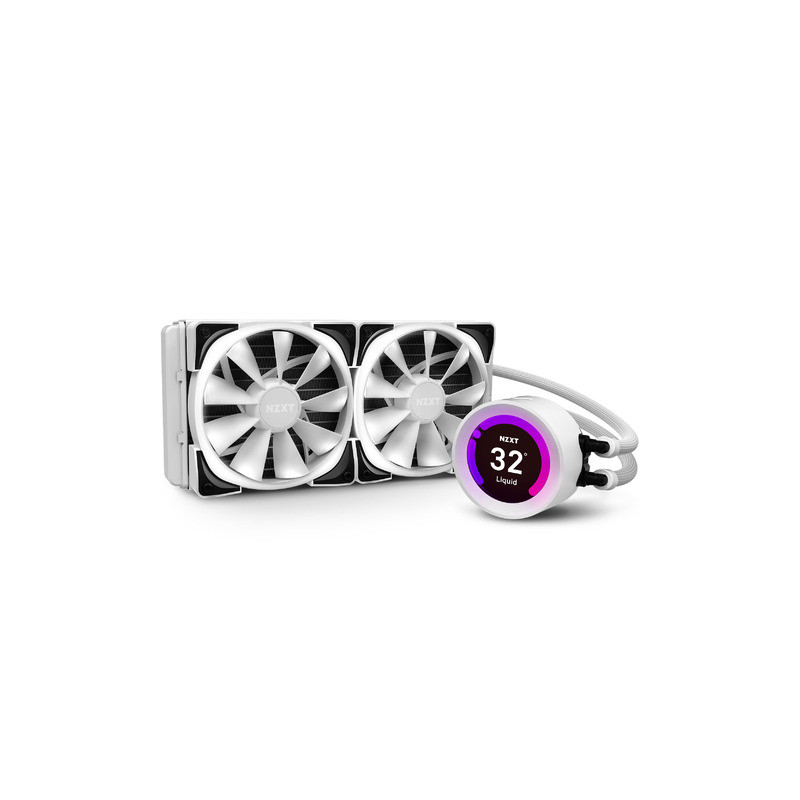 Water Cooling Nzxt Kraken Z53 Rgb White 240mm Illuminated Fans And Pump Cpu Coolers Photopoint