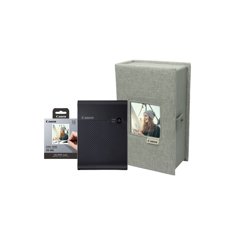 Canon fotoprinter + fotopaber Selphy Square QX10 Premium Kit, must
