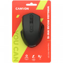 CANYON 2.4GHz Wireless Optical Mouse with 4 buttons, DPI 800/1200/1600, Black, 115*77*38mm, 0.064kg