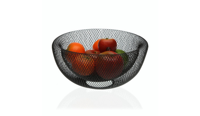 Fruit Bowl Versa Black Steel Iron (15 x 30 cm)