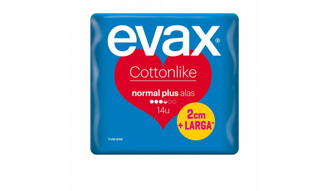 EVAX COTTONLIKE compresas normal plus alas 14 u